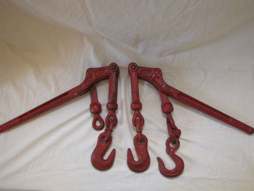 Lot of 2 lebus model 7-1 heavy duty chain hooks binder made for sale
