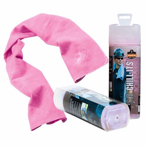 Ergodyne chill-its® 6602 evaporative cooling towel, pink 12442 for sale