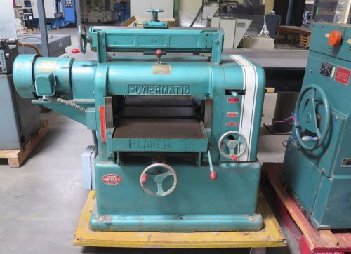Powermatic 18&#034; wood planer 3 hp model 180 nice made in usa for sale