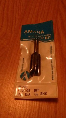 Amana Tool 45226 1/2&#034; 2-Flute C/T Straight Plunge Cutting Router Router Bit -- 1