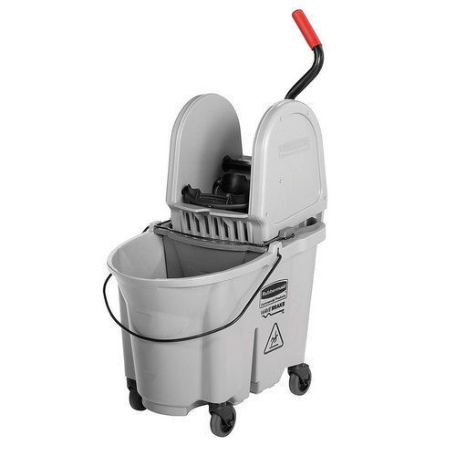 Rubbermaid 1863899 executive series wavebrake down press mop bucket, gray for sale