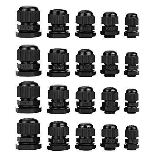 Eboot plastic waterproof adjustable 3.5 - 13mm cable gland joints, pg7, pg9, for sale