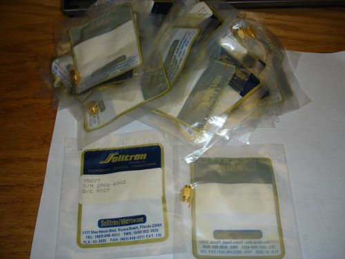 25 pcs NEW Gold Plated Solitron 2906-6002 SMA .085 Connectors SV Microwave
