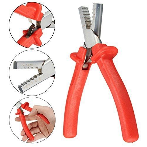 BABAN Mini Crimper Plier Cable End-Sleeves Ferrules Crimping Tool Red Press