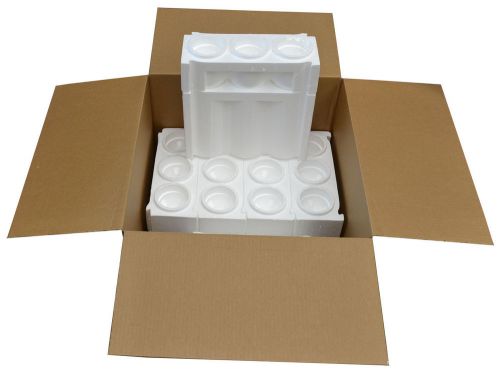3 Bottle Styrofoam Wine Shipping Coolers (6 Coolers) NO BOXES