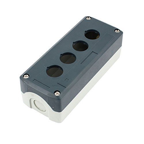uxcell 4 Button Hole Sealed Electric Pushbutton Switch Control Station Box
