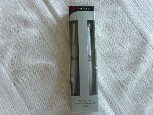 New Foray Ballpoint Pen and Mechanical Pencil Gray With Blue Ink