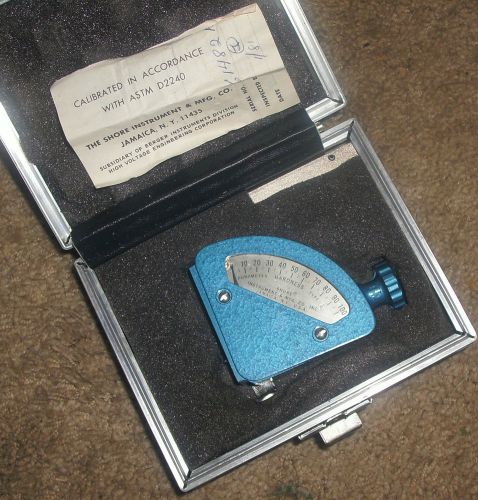 Vintage Shore Instrument Type A Durometer Hardness Tester ASTM-D2240 w/Case