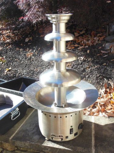 COMMERCIAL CHOCOLATE FOUNTAIN BY BUFFET ENHANCEMENTS 35&#034; 4 TIER NM W/CASES