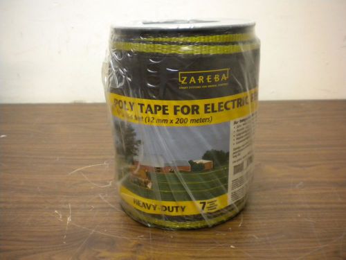 Poly tape for electric fence 1/2&#034; x 656 ft 7 stainless steel conductor strands for sale