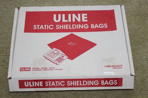 140 New ULINE 9 x 12 Resealable Anti-Static Shielding Bags   S-6512
