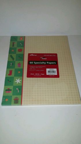 NEW Ampad Acid &amp; Lignin Free 60 Count Specialty Papers 24 lb Christmas Theme
