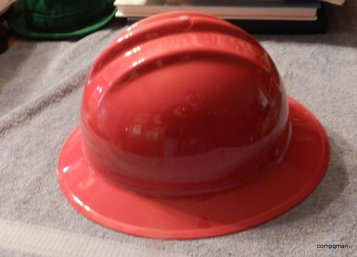 Bullard 911-h helmet, full-brim ed bullard hard boiled thermoplastic fire red for sale