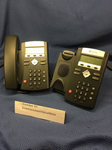 Lot of TWO (2) Polycom IP 321 SoundPoint VoIP Business Phones ONE* Handset
