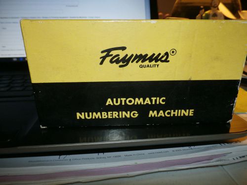 VINTAGE FAYMUS AUTOMATIC NUMBERING MACHINE MODEL A JAPAN BOXED USED