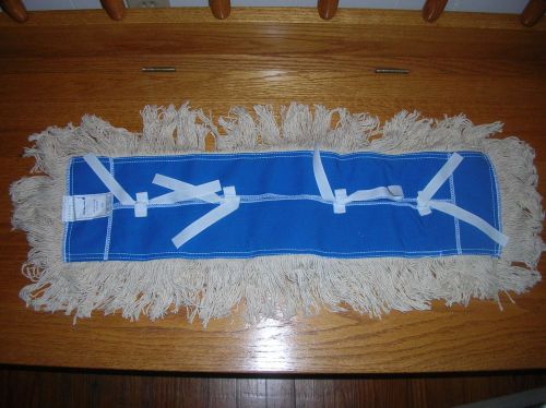 New abco products  5&#034; x 24&#034;. cotton open end dust mops with ties free ship for sale