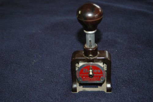 Vintage Bates Numbering Machine - Stamp 6 Wheel Standard Movement Style A