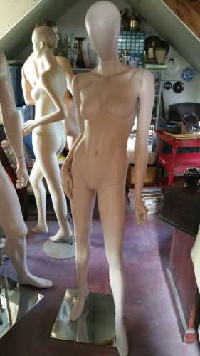 FEMALE MANNEQUIN SMOOTH BLANK FACE FULL BODY 6&#039; WITH STAND STORE DISPLAY