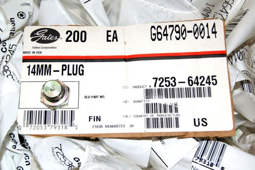 (qty 200) gates 14mm-plug, g64790-0014 male metric plug - thread size  m14x1.5 for sale