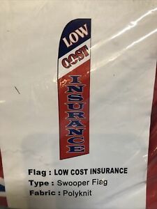 LOW COST INSURANCE 12ft Feather Banner Swooper Flag - FLAG ONLY  30” WIDTH