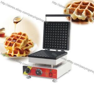 Commercial Nonstick Electric Liege Style Belgian Waffle Machine Iron Maker Baker