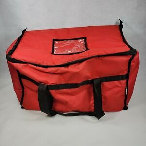 Choice Insulated Food Pizza Delivery Bag LARGE 22x12x12 Zip RED Dash Eats Grub