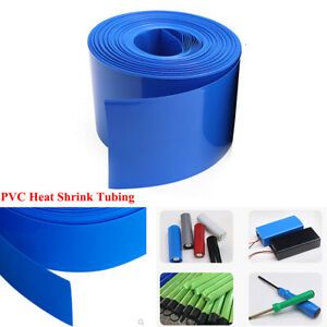 Blue PVC Heat Shrink Tubing RC Battery/Cable/Wire Wraps Sleeve Width 7mm-625mm