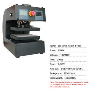 Electronic 1-2 Ton Rosin Press Dual Heating Plates 110V