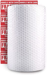 TeiKis 1-Pack 12 in x 36 ft Bubble Cushioning Wrap Roll Perforated 3/16 inch for