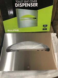 Alpine Industries Stainless Steel Brushed Toilet Seat Cover Dispenser 483