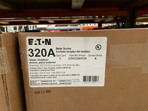 Eaton UTH7330TCH Class 320A Meter Socket 3-phase 4-wire 7-jaw RINGLESS Outdoor