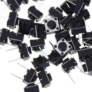 100pcs 2pins Tactile Push Button Switch Tact Switch 6X6X5mm Momentary FO WM