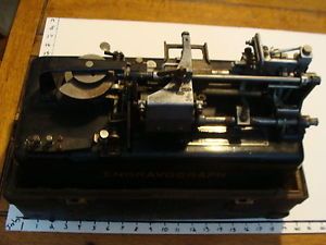 early ENGRAVOGRAPH in case w/ letters, TYPE A, so cool looking