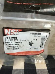NSI 78050TQ TOGGLE SWITCH BAT ON/OFF SPST .250 QUICKCONNECT