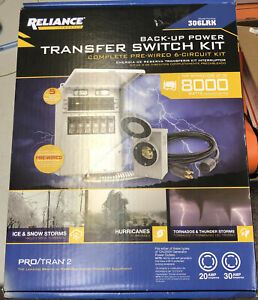 NEW Reliance Controls 306LRK 6-Circuit 8000W Back-Up Power Transfer Switch Kit
