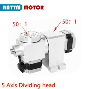 Harmonic drive reducer dividing head CNC 4th 5th A B Rotary axis Table 50:1