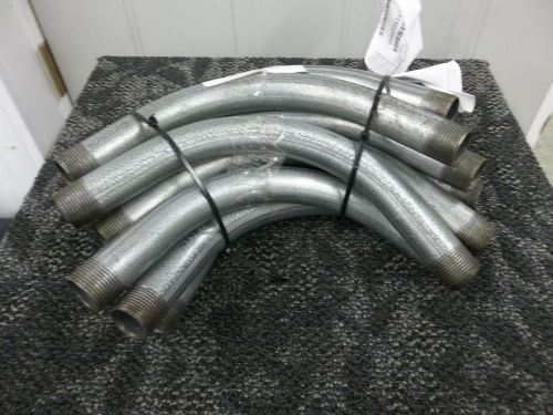 13 rigid conduit steel emt 90 deg pipe elbow 1&#034; x 8&#034; threaded new for sale