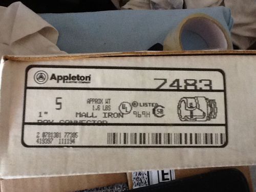 Appleton 7483 1&#034; mall iron box connectors for flexible metal conduit for sale