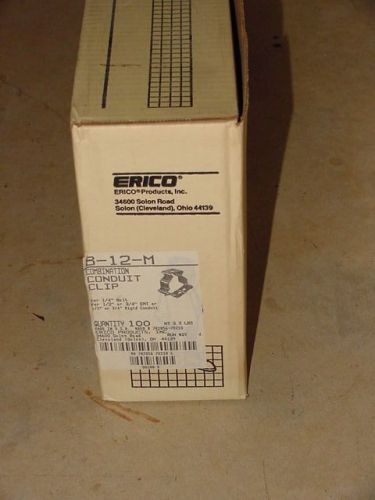 100 - erico caddy conduit clip 812m 1/2&#034; to 3/4&#034; mounting hole 9/32&#034; - new for sale