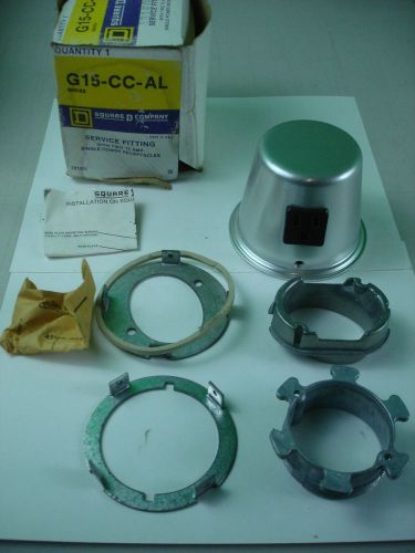 New in Box Square G15-CC-AL DOUBLE RECEPTACLE ROUND SERVICE FITTING