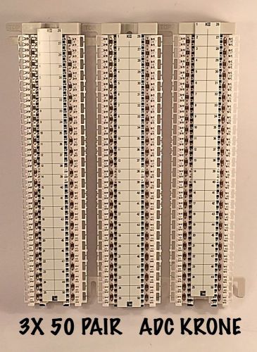 3 New ADC Krone 6652 1 880-10 50Pair Disconnect Punchdown Block With Labels