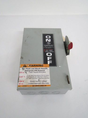 GENERAL ELECTRIC GE TGN3321 30A 240V-AC 3P NON-FUSIBLE DISCONNECT SWITCH B433421