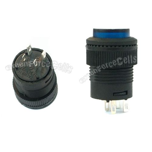 50 3a 250v ac spst on/off self-locking 16mm push button switch blue light 503ad for sale