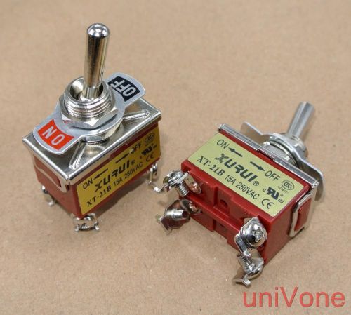Toggle Switch 15A 2poles ON-OFF DPST Metal labled x2pcs