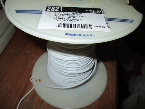Alpha 2821 178&#039; - 1 conductor 24awg mil-spec wire silver/cu shielded stranded for sale
