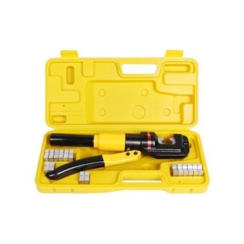 Battery Cable Crimper Coaxial Installation Wire Tool Tester 10 Ton Hydraulic