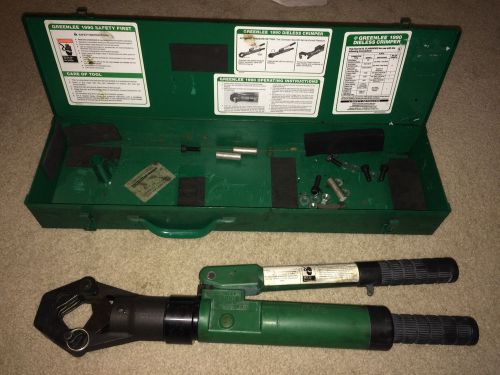 Greenlee Textron 1990 Dieless Hydraulic Crimping Tool with case NICE!