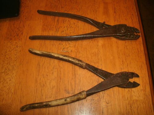 Nice vintage pair of thomas betts wire crimping &amp; stripping pliers ,wtt 6-9, for sale