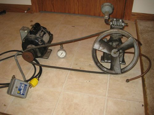 Antique Leland motor and compressor WORKS GREAT Air Compressor tank Rusted out