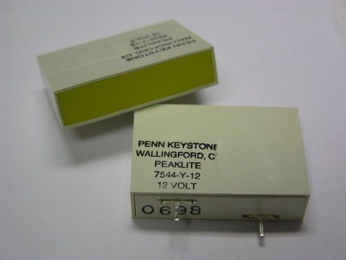 Penn keystone / aircraft instruments 7544-y-12 12v yellow 12v indicator light for sale